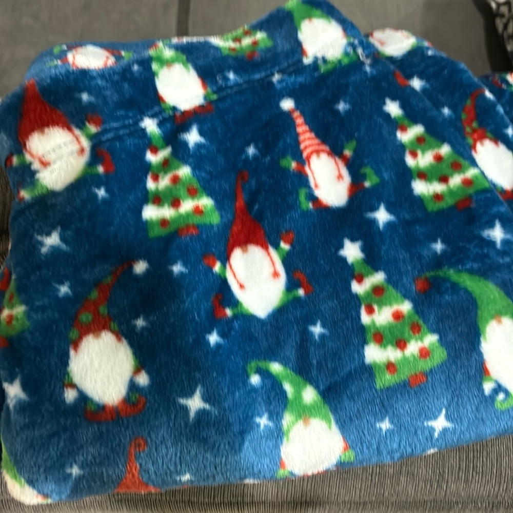Berkshire home velvety plush pajamas gnome Christmas design